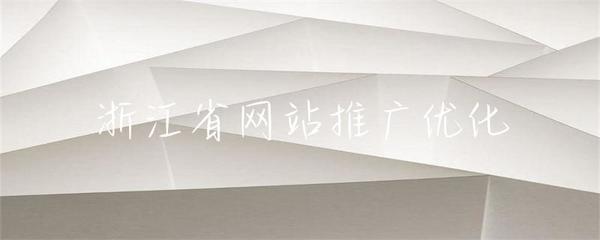 浙江省网站推广优化